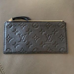 Black authentic Louis Vuitton pouch wallet